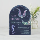 Onder het Zee Paarse Zeemeermin Arch Navy Baby sho Kaart (Staand voorkant)