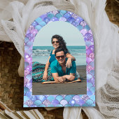 Onder het Zee Paarse Zeemeermin Navy Vrijgezellenf Kaart