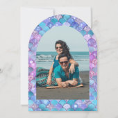 Onder het Zee Paarse Zeemeermin Navy Vrijgezellenf Kaart (Achterkant)