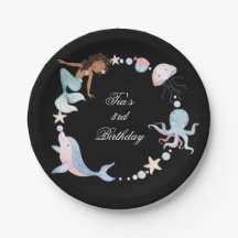 Onder het zee Papieren borden