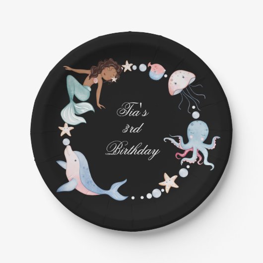 Onder het zee Papieren borden Papieren Bordje (Voorkant)
