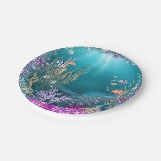 Onder het Zee Papieren Borden Papieren Bordje (Gekanteld)