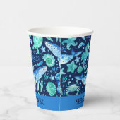 Onder het Zee Partij Ocean Animals Waterverf Navy Papieren Bekers (Rechts)