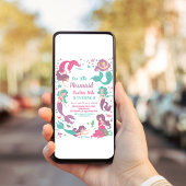 Onder het Zee Partij Zeemeermin Verjaardag Kaart