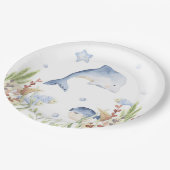 Onder het Zee Party Decor, Dolfijn Verjaardag Papieren Bordje (Gekanteld)