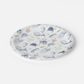 Onder het zee party decor, Ocean Animals Papieren Bordje (Gekanteld)