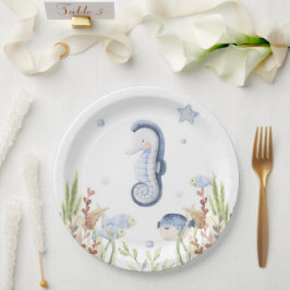 Onder het Zee party decor, Ocean Animals Papieren Bordje