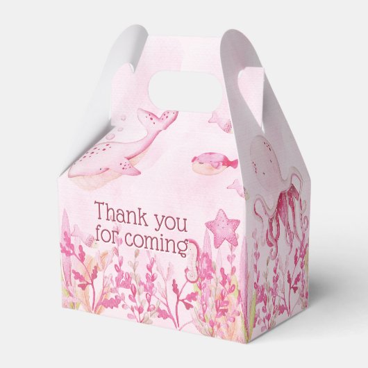 Onder het Zee Party Favoriet Box 🐠 Custom Gift Bo Bedankdoosjes (Achterkant)