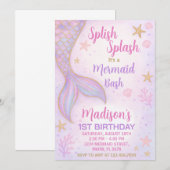 Onder het Zee Party Nodig voor meisjes Kaart (Voorkant / Achterkant)