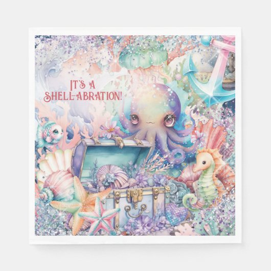 Onder het zee party servetten (Voorkant)
