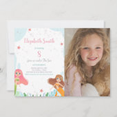 Onder het Zee Party Theme voor meisjes Kaart (Voorkant)