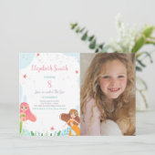 Onder het Zee Party Theme voor meisjes Kaart (Staand voorkant)