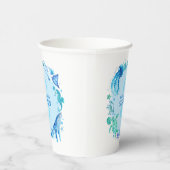 Onder het Zee Party Waterverf 3e verjaardag Papieren Bekers (Rechts)