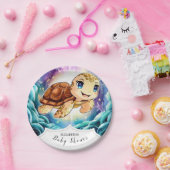 Onder het Zee Pastel Turtle Baby shower Papieren Bordje (Feest)