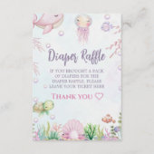 Onder het Zee Pearl Baby shower - Luierscheur Informatiekaartje (Voorkant)