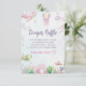 Onder het Zee Pearl Baby shower - Luierscheur Informatiekaartje (Staand voorkant)