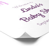 Onder het Zee Pink Jellyfish Baby shower Welkom Poster (Hoek)