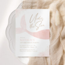 Onder het Zee Pink Mermaid Girl Birthday Party