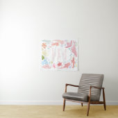 Onder het Zee Pink Ocean Animals Birthday Wandkleed (In Situ (horizontaal))