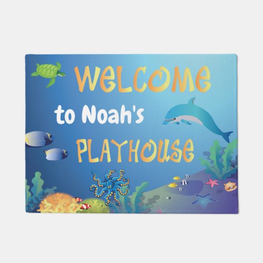 Onder het Zee Playhouse Welcome Deurmat (Voorkant)