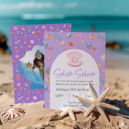 Onder het Zee Pool Party Verjaardagsfoto Kaart