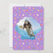 Onder het Zee Pool Party Verjaardagsfoto Kaart (Achterkant)