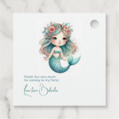 "Onder het Zee Princess" Mermaid Verjaardagsfeest Bedankjes Labels (Achterkant)