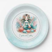 "Onder het Zee Princess" Mermaid Verjaardagsfeest Papieren Bordje (Voorkant)
