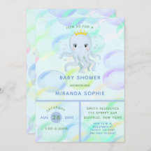 Onder het Zee Prins Octopus Boy Baby shower