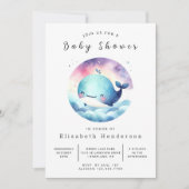 Onder het Zee Printable Whale Baby shower Kaart (Voorkant)