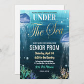 Onder het Zee Prom High School Dance Invitation Kaart (Voorkant / Achterkant)