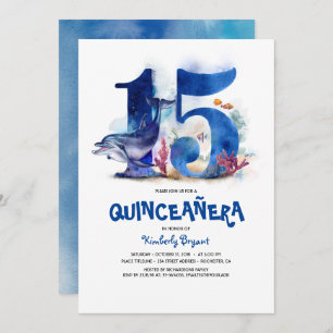Onder het Zee Quinceañera - 15e Verjaardag Kaart