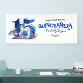 Onder het Zee Quinceanera 15e Verjaardag Spandoek (Beurs)