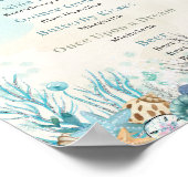 Onder het Zee Quinceanera Cocktails Bar Menu Poster (Hoek)