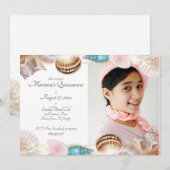 Onder het Zee Quinceanera Seashells Foto Kaart (Voorkant / Achterkant)