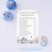 Onder het Zee 'Raad eens wie'-Baby shower Flyer (Enkel)