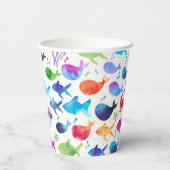 Onder het Zee Rainbow Crab Birthday Baby shower Papieren Bekers (Achterkant)