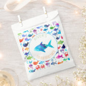Onder het Zee Rainbow Fish Birthday Baby shower Bedankzakje (Geknipt)