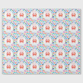 Onder het Zee Rainbow Fish Birthday Baby shower Cadeaupapier (Vlak)