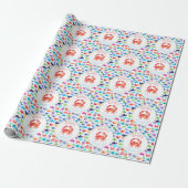 Onder het Zee Rainbow Fish Birthday Baby shower Cadeaupapier (Uitgerold)