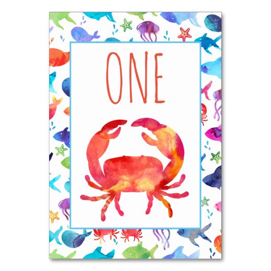 Onder het Zee Rainbow Fish Birthday Baby shower Kaart (Achterkant)