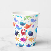 Onder het Zee Rainbow Fish Birthday Baby shower Papieren Bekers (Rechts)