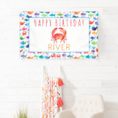 Onder het Zee Rainbow Fish Birthday Baby shower Spandoek (Insitu)