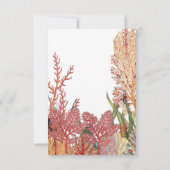 Onder het Zee Red Mermaid Coral Birthday Greeting Kaart (Achterkant)
