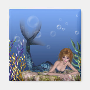 Onder het Zee Redkop Mermaid Magnet