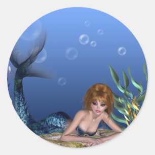 Onder het Zee Redkopmermaid Stickers