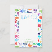 Onder het Zee regenboogvis dank je Bedankkaart (Voorkant)