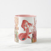 Onder het Zee Rode Kleine Zeemeerminnelijke Koraal Mok (Midden)