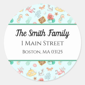 Onder het Zee Ronde Sticker