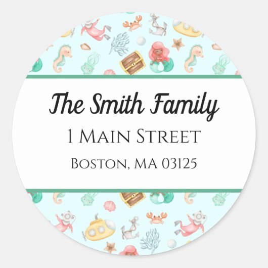 Onder het Zee Ronde Sticker (Voorkant)